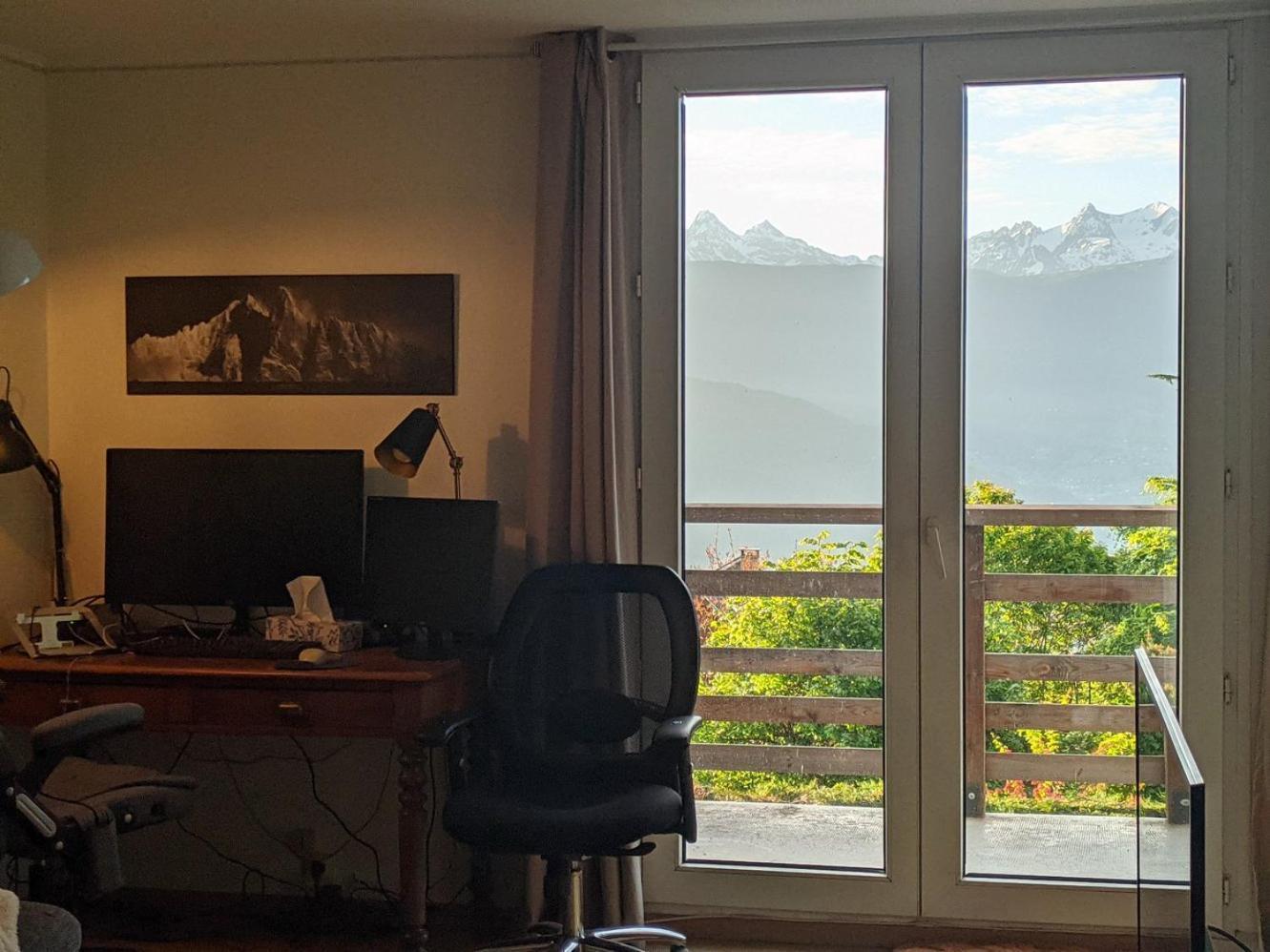 Maison Familiale En Montagne Avec Vue Merveilleuse Sur Le Massif De Belledonne Saint-Bernard  ภายนอก รูปภาพ